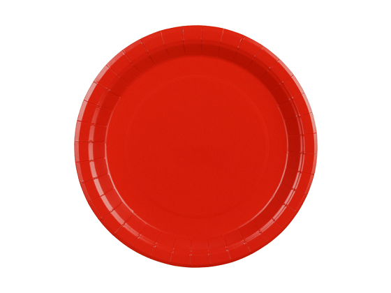 Paper Plates, red, 23 cm (1 pkt / 6 pc.)