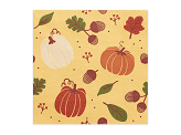 Napkins Pumpkins and acorns, 33x33 cm, orange (1 pkt / 20 pc.)