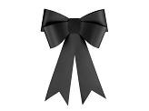 DIY decorative bow, black, 55x71 cm