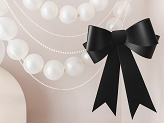 DIY decorative bow, black, 55x71 cm
