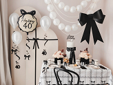 DIY decorative bow, black, 55x71 cm