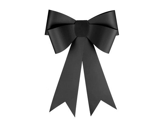 DIY decorative bow, black, 55x71 cm
