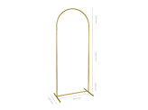 Backdrop stand, maxi arch, gold, 80x200 cm