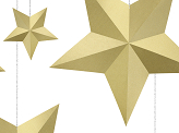 Decoration Stars, gold (1 pkt / 6 pc.)