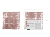 Sequin backdrop panel, square-shape, rose gold colour, 30x30 cm