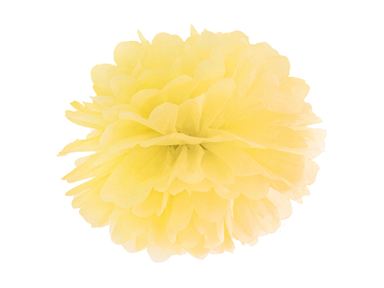 Tissue paper Pompom, yellow, 25cm