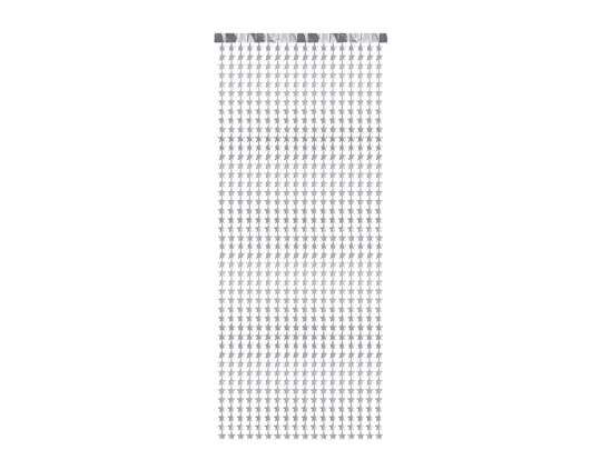 Party curtain - Stars, silver, 100x245cm