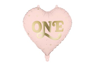 Foil balloon Heart ''One'', 45 cm, light pink