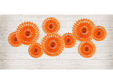 Decorative Rosettes, Orange, 20-30cm (1 pkt / 3 pc.)