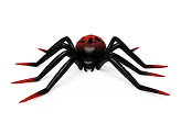 Foil Standing Balloon Spider XXL, 275x152 cm, black and red