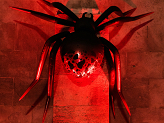 Foil Standing Balloon Spider XXL, 275x152 cm, black and red