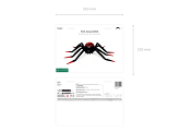 Foil Standing Balloon Spider XXL, 275x152 cm, black and red