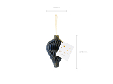 Paper honeycomb ornament Drop, navy blue, 8x12 cm