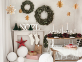 Hanging decoration Snowflakes, gold, 15-25cm (1 pkt / 6 pc.)