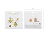 Hanging decoration Snowflakes, gold, 15-25cm (1 pkt / 6 pc.)