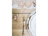 Branch with leaves decoration, powder pink (1 pkt / 9 pc.)
