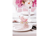 Branch with leaves decoration, powder pink (1 pkt / 9 pc.)