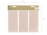 Branch with leaves decoration, powder pink (1 pkt / 9 pc.)