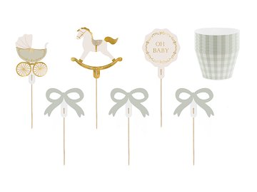 75-teiliges Cupcake Topper Set – Glitzersterne, Kronen & Herzen Für Geburtstag & Kinderparty