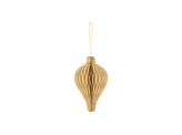 Paper honeycomb ornament Drop, beige, 8x12 cm