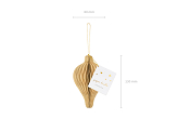 Paper honeycomb ornament Drop, beige, 8x12 cm