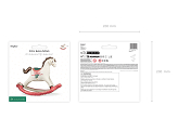 Foil Balloon Christmas Rocking Horse, 118x104 cm, mix