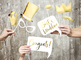 Wedding photo props, mix (1 pkt / 10 pc.)