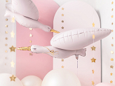 Foil balloon Stork, 103x60 cm, light pink