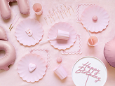 Plastic cups Frill, 220 ml, pink (1 pkt / 4 pc.)