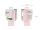 Plastic cups Frill, 220 ml, pink (1 pkt / 4 pc.)
