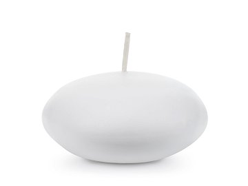 Floating candle, matt, white, 8 cm (1 pkt / 4 pc.)