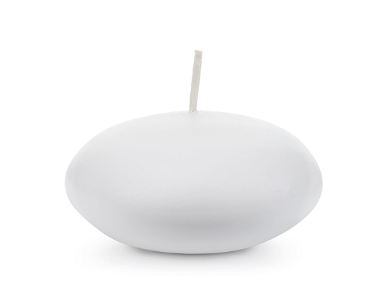 Floating candle, matt, white, 8 cm (1 pkt / 4 pc.)