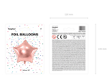 Foil Balloon Star, 48cm, rose gold