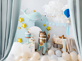 Foil balloons Stars, 12cm, gold (1 pkt / 25 pc.)