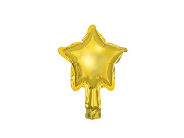 Foil balloons Stars, 12cm, gold (1 pkt / 25 pc.)