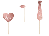 Wedding photo props, mix (1 pkt / 12 pc.)