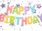 Foil Balloon Happy Birthday, 395x35cm, mix