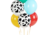 Balloons 30 cm, Farm, mix (1 pkt / 6 pc.)