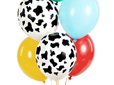 Balloons 30 cm, Farm, mix (1 pkt / 6 pc.)