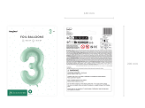 Foil Balloon Number ''3'', 72cm, green