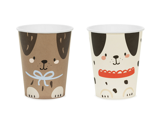 Dog Cups, mix, 220 ml (1 pkt / 6 pc.)