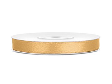 Satin ribbon, light honey, 6mm/25m