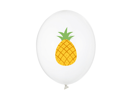 Balloons 30 cm, Pineapple, Crystal Clear