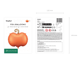 Foil Balloon Pumpkin, 62x59 cm, mix