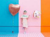 Foil balloon Heart, 68x72cm, rose gold