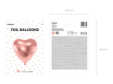 Foil balloon Heart, 68x72cm, rose gold