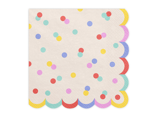 Napkins Confetti, 33x33 cm, mix (1 pkt / 20 pc.)