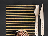 Napkins Stripes, 33x33cm, gold (1 pkt / 20 pc.)