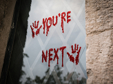 Gel window stickers “You're Next”, red