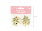 Cupcake toppers 1st Birthday, gold (1 pkt / 6 pc.)